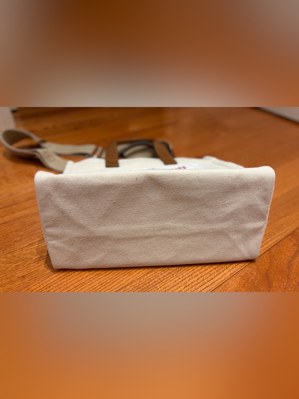 True Religion Buddha Mini Canvas Tote Bag Crossbody Off-White 🤎 Like New - Picture 6 of 6